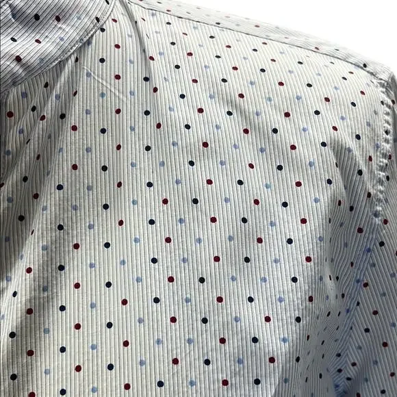 Celine Light Blue Polka Dot Button Down Shirt - Picture 8 of 13